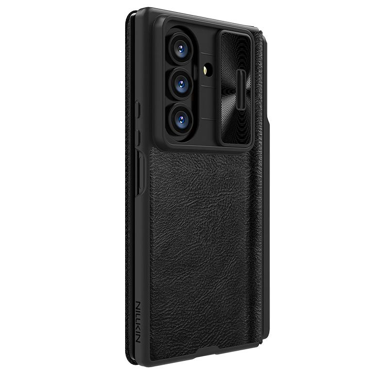 Кожен калъф Nillkin Qin Pro Samsung GALAXY Z FOLD7, ЧЕРЕН / ЧЕРЕН