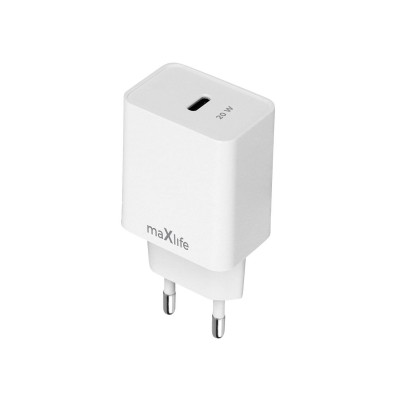 Maxlife PD QC MXTC-13-20C мрежово зарядно 1x USB-C 20W бяло