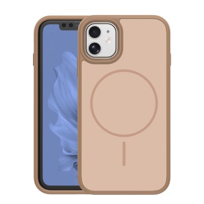 Калъф Frame Thin Mag за iPhone 11 кафяв