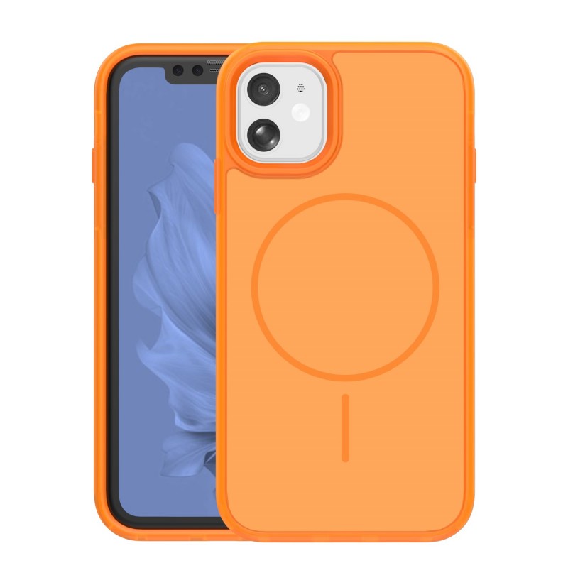 Калъф Frame Thin Mag за iPhone 11, оранжев