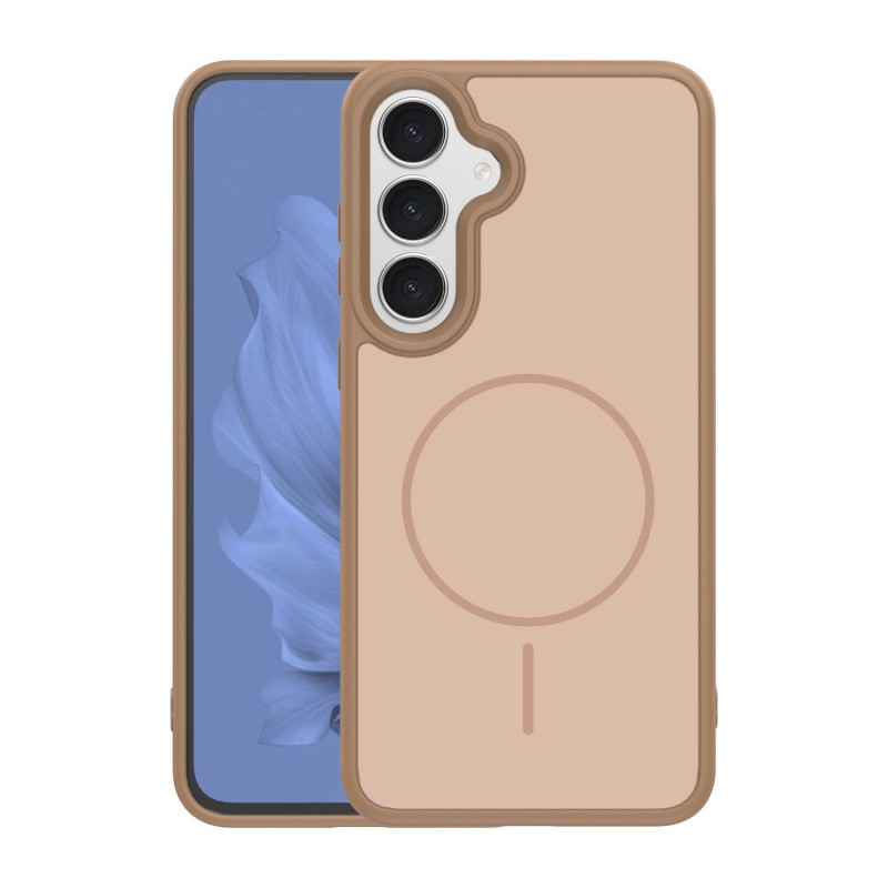 Овърлей Frame Thin Mag за Samsung Galaxy S25 кафяв