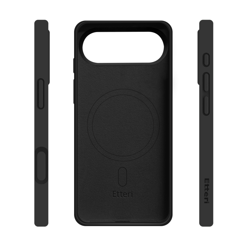 Калъф Etteri Silicone Mag за iPhone 17 Air, черен