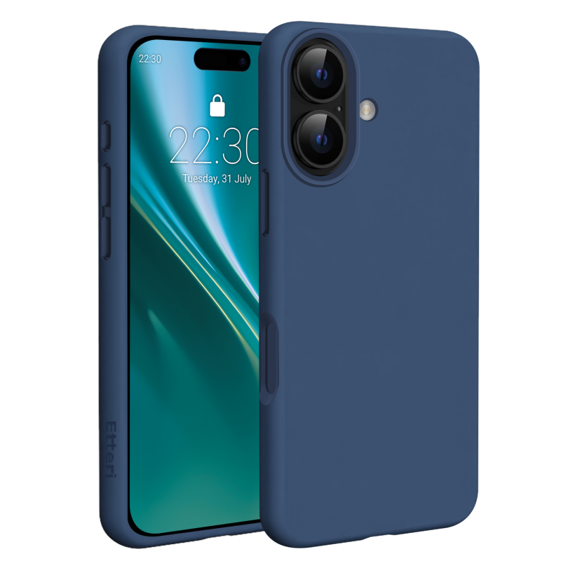 Калъф Etteri Silicone Mag за iPhone 17, тъмно син