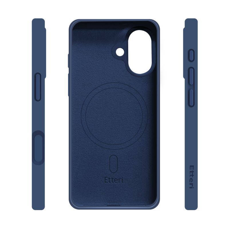 Калъф Etteri Silicone Mag за iPhone 17, тъмно син