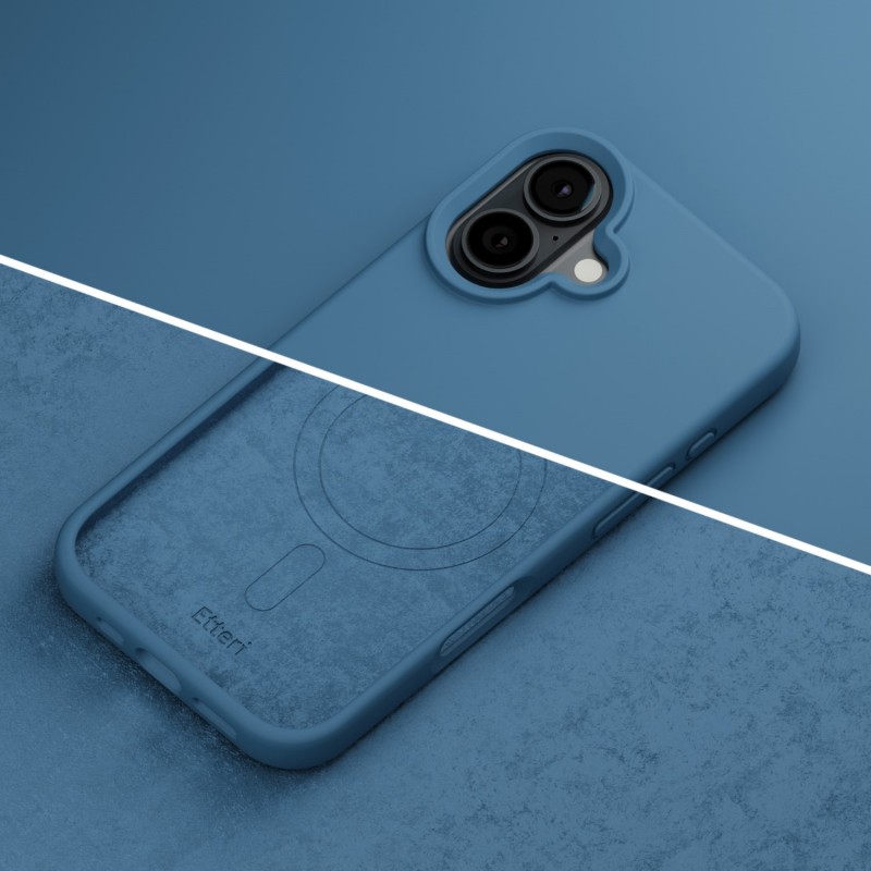 Калъф Etteri Silicone Mag за iPhone 17, тъмно син
