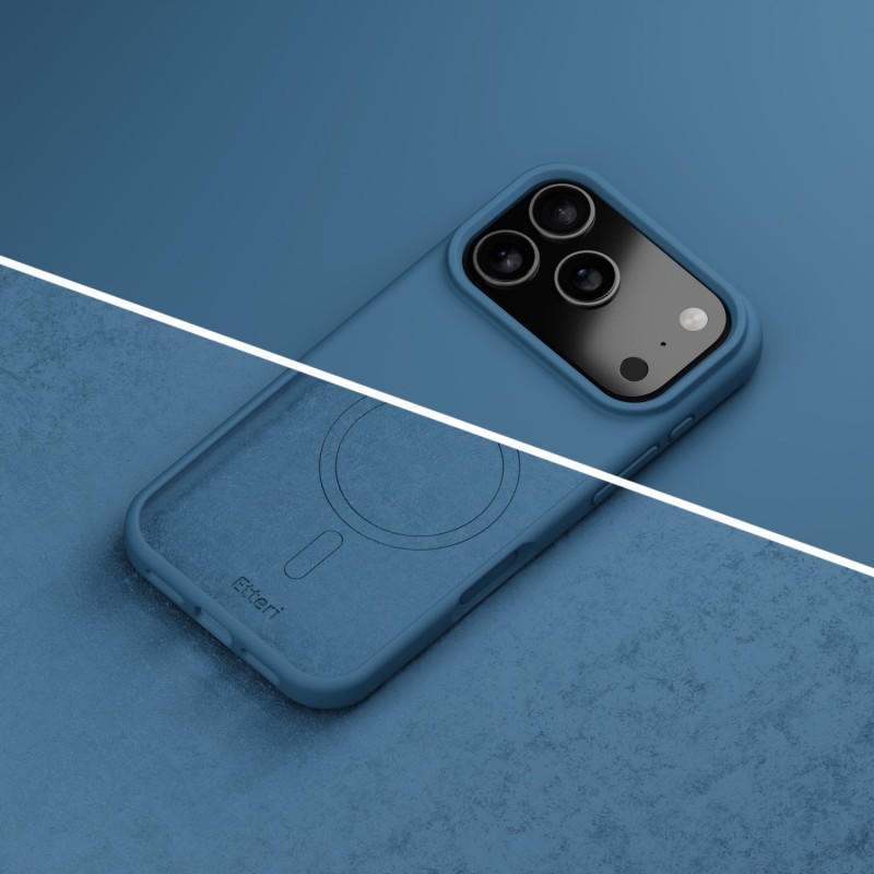 Калъф Etteri Silicone Mag за iPhone 17 Pro, тъмно син