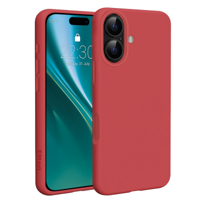 Калъф Etteri Silicone Mag за iPhone 17, малинов