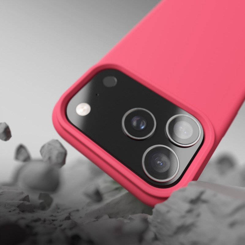 Калъф Etteri Silicone Mag за iPhone 17 Pro Max, малинов