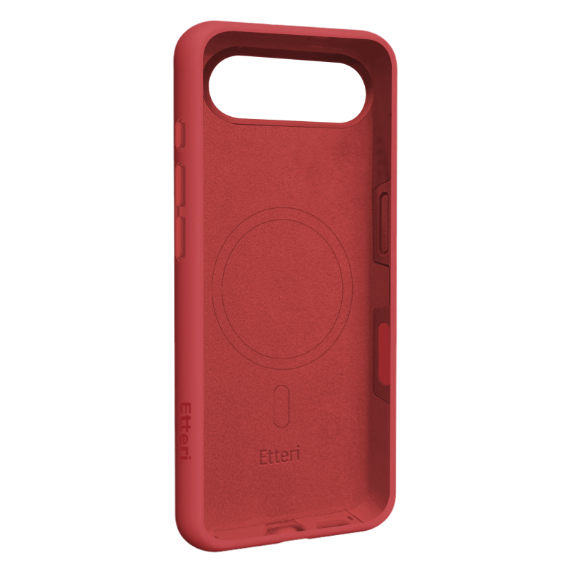 Калъф Etteri Silicone Mag за iPhone 17 Air, малинов