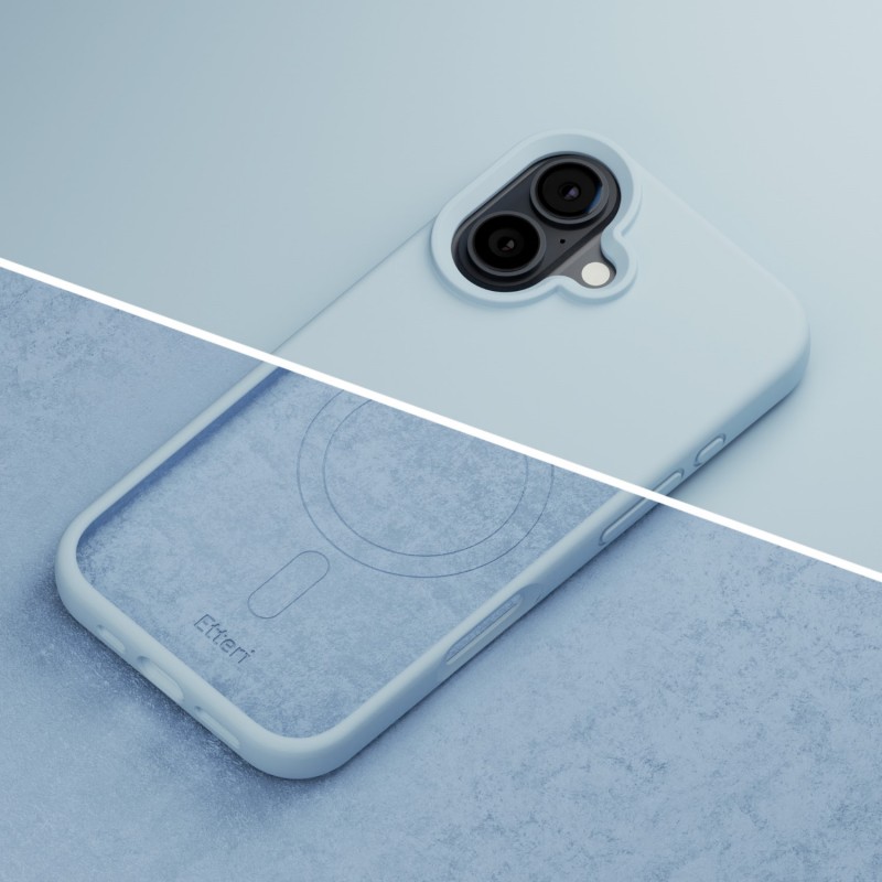 Калъф Etteri Silicone Mag за iPhone 17 светлосин