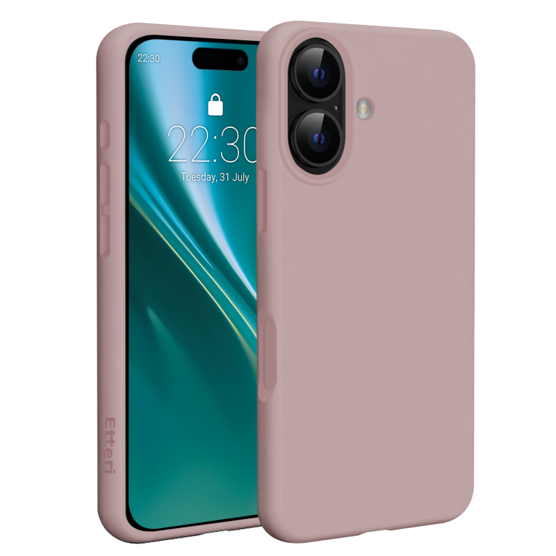 Калъф Etteri Silicone Mag за iPhone 17, светло розов