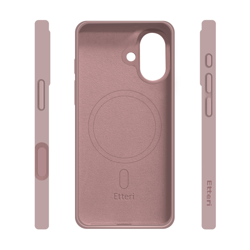 Калъф Etteri Silicone Mag за iPhone 17, светло розов