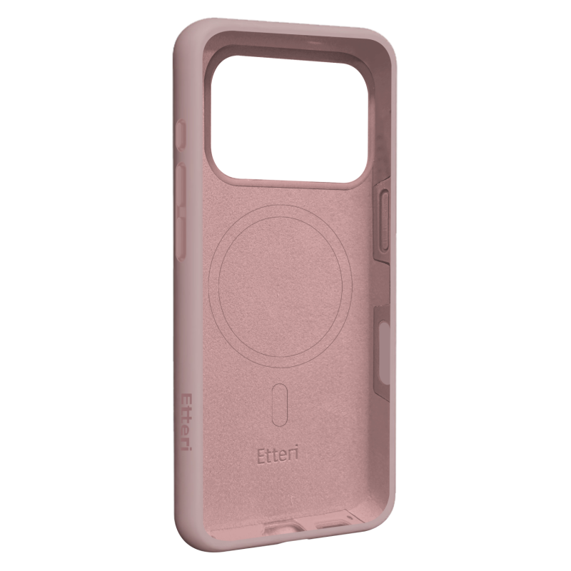Калъф Etteri Silicone Mag за iPhone 17 Pro, светло розов
