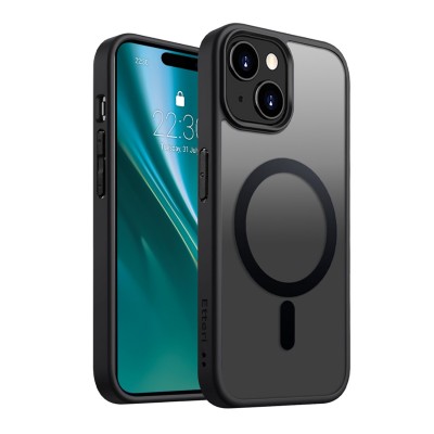 Калъф Etteri Matt Mag за iPhone 15 6.1" черен