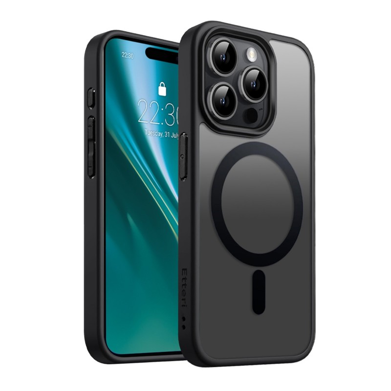 Оверлей Etteri Matt Mag за iPhone 15 Pro 6.1" черен