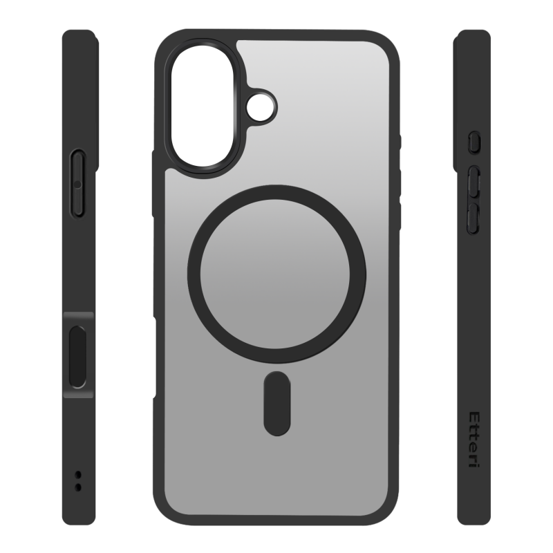 Калъф Etteri Matt Mag за iPhone 17, черен