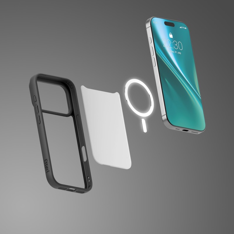 Калъф Etteri Matt Mag за iPhone 17 Pro Max, черен