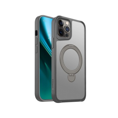 Калъф Etteri Matt Mag Ring за iPhone 12 / 12 Pro 6.1" сив