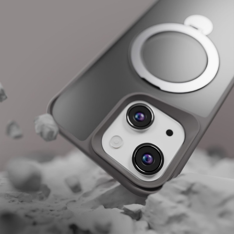 Калъф Etteri Matt Mag Ring за iPhone 14 6.1" сив