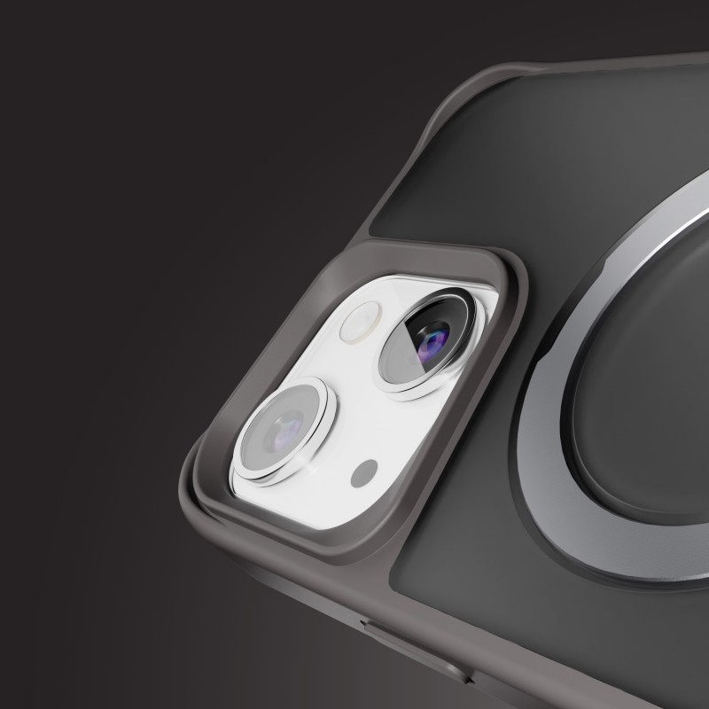 Калъф Etteri Matt Mag Ring за iPhone 14 6.1" сив