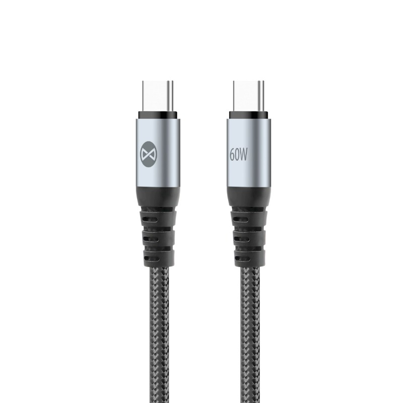 Forever кабел Braix USB-C - USB-C 1,0 m 60W черен