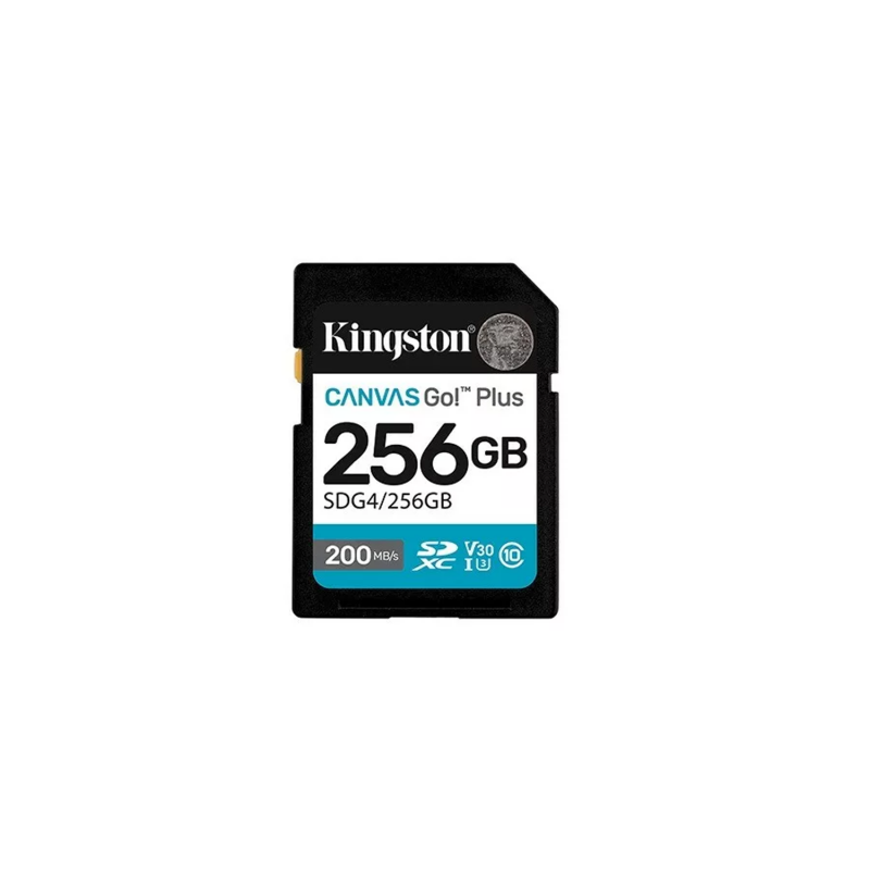 Kingston karta pamięci 256GB SDXC Canvas Go Plus Gen4 200MB/s C10 UHS-I U3 V30