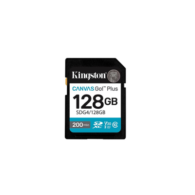 Kingston karta pamięci 128GB SDXC Canvas Go Plus Gen4 200MB/s C10 UHS-I U3 V30