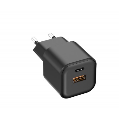 Стенно зарядно Setty USB-A + USB-C 35W LSGaN-AC-351 черно