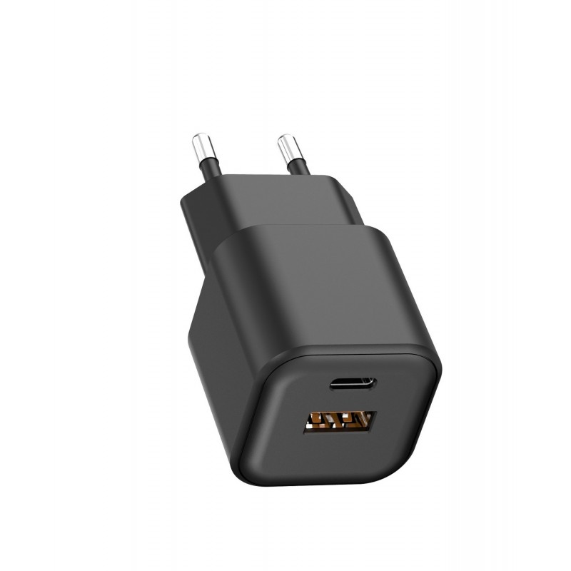 Стенно зарядно Setty USB-A + USB-C 35W LSGaN-AC-351 черно
