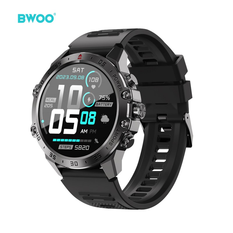 BWOO смарт часовник WA-08 1,43” AMOLED черен