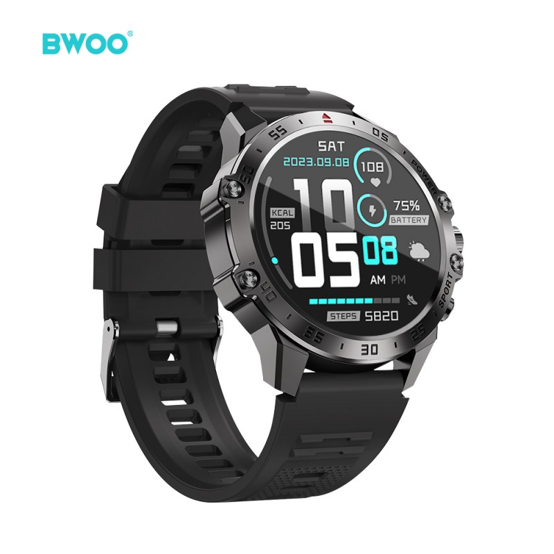 BWOO смарт часовник WA-08 1,43” AMOLED черен