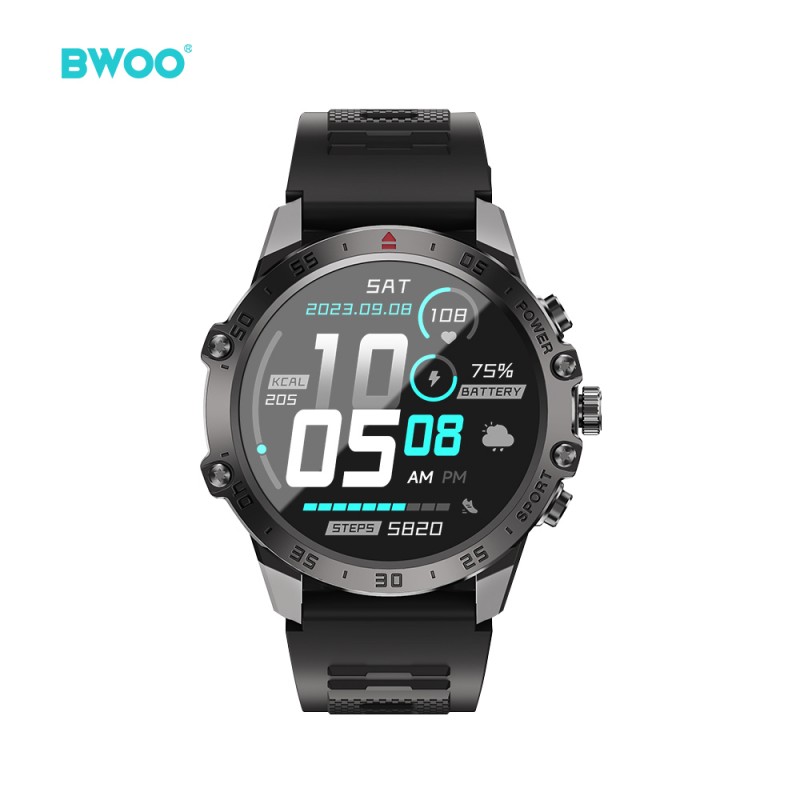 BWOO смарт часовник WA-08 1,43” AMOLED черен