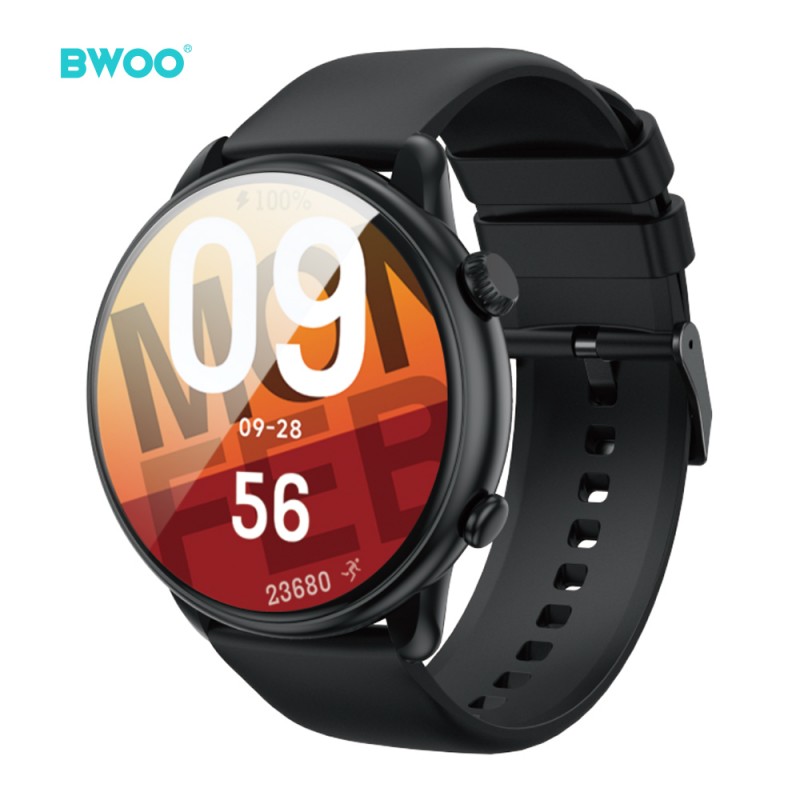 BWOO смарт часовник WA-10 1,32” AMOLED черен