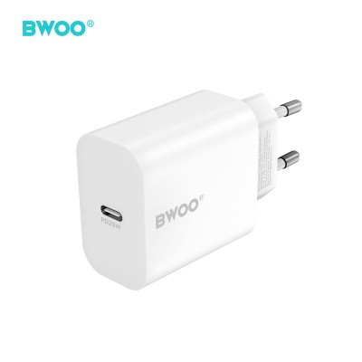 BWOO мрежово зарядно CDA233 PD 20W 1x USB-C бяло