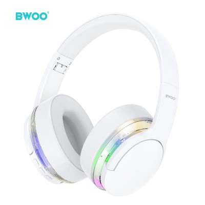 BWOO BW587 безжични слушалки тип диадема ANC бели