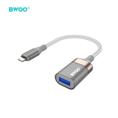 BWOO BZ70 адаптер Lightning - USB сив