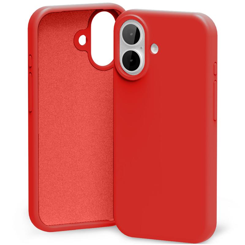 Силиконов калъф Mercury за iPhone 17 червен
