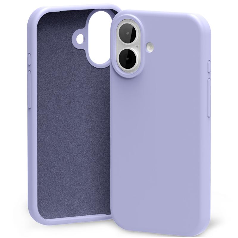 Силиконов калъф Mercury за iPhone 17, лавандула сив