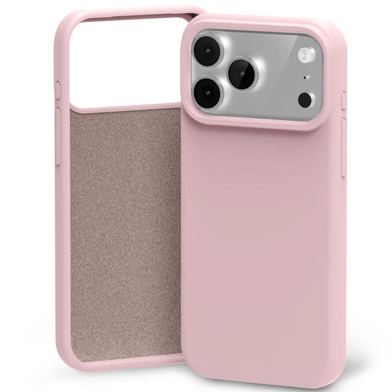 Силиконов калъф Mercury за iPhone 17 Pro Max / 18 Pro Max, розов и пясъчен