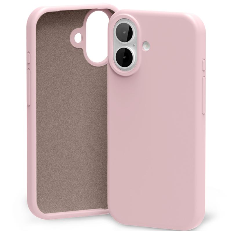 Силиконов калъф Mercury за iPhone 17, розов и пясъчен