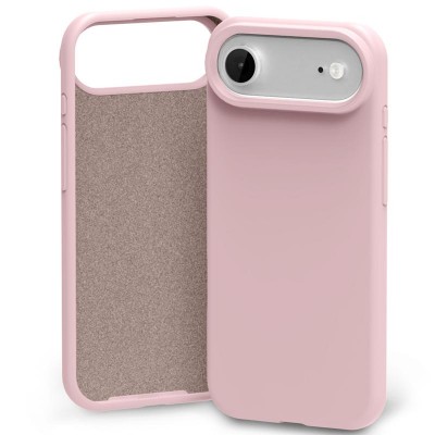 Силиконов калъф Mercury за iPhone 17 Air, розов и пясъчен
