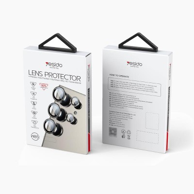 Yesido Lens Protector WB51 за Samsung S24/ S24 Ultra, ЧЕРЕН