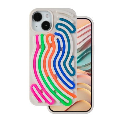 Калъф DIY Snake за iPhone 11, бежов
