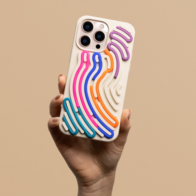 Калъф DIY Snake за iPhone 12 / 12 Pro 6.1" бежов