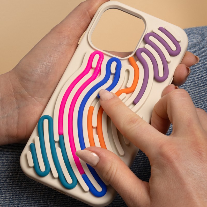 Калъф DIY Snake за iPhone 12 / 12 Pro 6.1" бежов