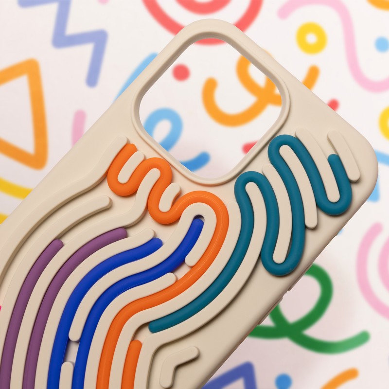 Калъф DIY Snake за iPhone 12 / 12 Pro 6.1" бежов