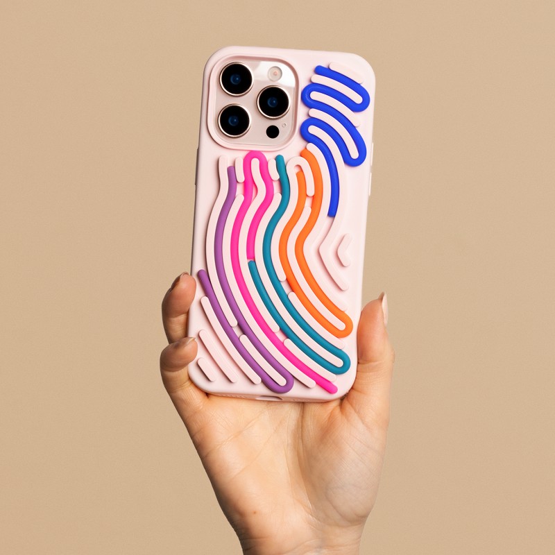 Направи си сам Snake cover за iPhone 14 6.1" розов