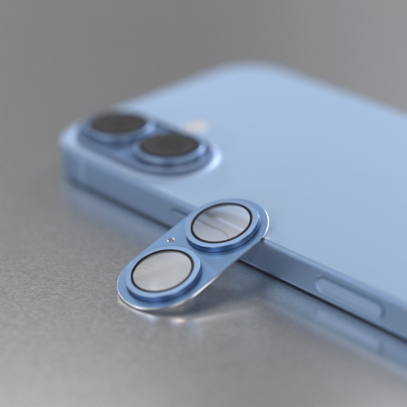 Пълна защита на камерата Etteri за iPhone 17 син
