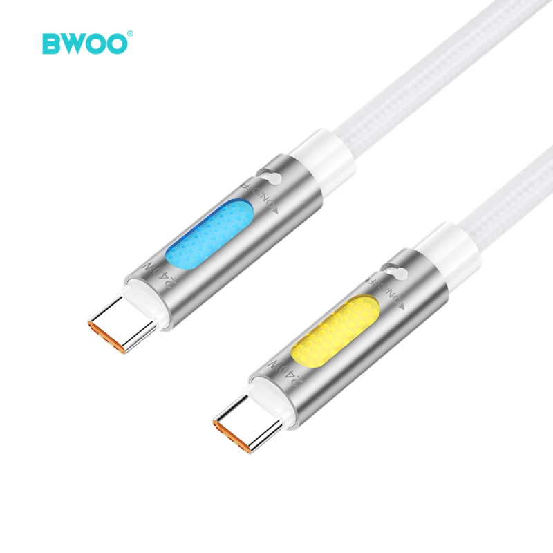 BWOO X325C-C ароматизиран кабел USB-C - USB-C 240W бял