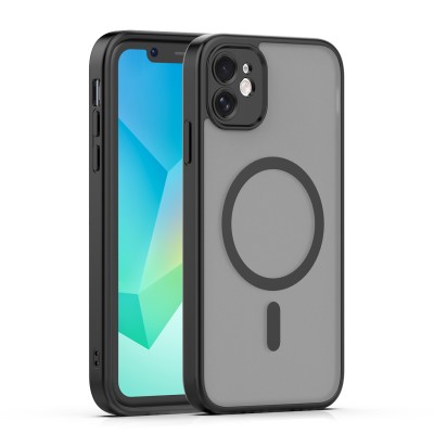 Калъф Mag Matt за iPhone 11, черна защита на камерата